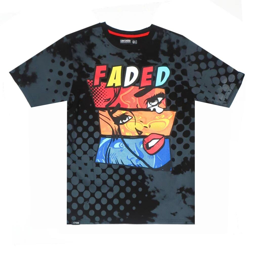 Contender CTDR Streetwear Men's T-Shirt Faded Comic Pop Art Short Sleeve Tee